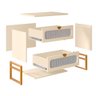 Mesa de Cabeceira Titanium Estilo Industrial com Pés de Ferro - 6