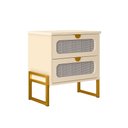 Ver imagem 2 de Mesa de Cabeceira Titanium Estilo Industrial com Pés de Ferro