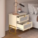 Ver imagem 7 de Mesa de Cabeceira Titanium Estilo Industrial com Pés de Ferro