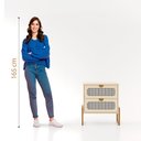 Ver imagem 5 de Mesa de Cabeceira Titanium Estilo Industrial com Pés de Ferro