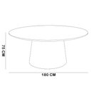 Ver imagem 6 de Mesa de Jantar 8 Lugares Redonda 180cm Georgia B05 Amêndoa Cinamomo - Lyam Decor