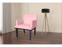 Ver imagem 3 de Poltrona Decorativa Vitória Suede Rosa Bebê Pés Madeira Ms Decor