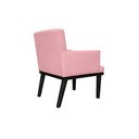 Ver imagem 2 de Poltrona Decorativa Vitória Suede Rosa Bebê Pés Madeira Ms Decor