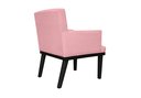 Ver imagem 2 de Poltrona Decorativa Vitória Suede Rosa Bebê Pés Madeira Ms Decor