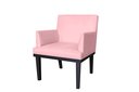 Ver imagem 1 de Poltrona Decorativa Vitória Suede Rosa Bebê Pés Madeira Ms Decor