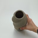 Ver imagem 3 de Vaso Decorativo Enfeite Casa Redondo Home&co Cerâmica 25x10x10cm Cinza