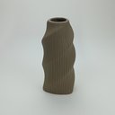 Ver imagem 2 de Vaso Decorativo Enfeite Casa Redondo Home&co Cerâmica 25x10x10cm Cinza