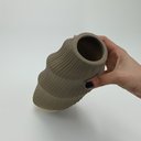 Ver imagem 5 de Vaso Decorativo Enfeite Casa Redondo Home&co Cerâmica 25x10x10cm Cinza