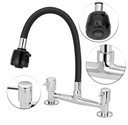 Ver imagem 2 de Torneira Cozinha Mesa Misturador Gourmet Flexível Preto 1/4v