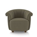 Ver imagem 2 de Poltrona Decorativa Latvia 86cm Pés de Madeira Veludo Castor G45 - Gran Belo