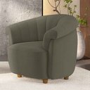 Ver imagem 1 de Poltrona Decorativa Latvia 86cm Pés de Madeira Veludo Castor G45 - Gran Belo