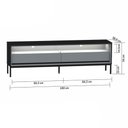 Ver imagem 4 de Rack para Tv até 65 Polegadas Peridoto 2 Gavetas com Led Preto/off White - Pnr Móveis