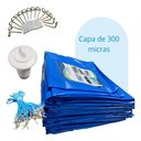 Ver imagem 2 de Capa Piscina 10 X 5 Térmica+limpeza+proteção Uv+kit 10x5