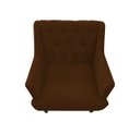 Ver imagem 2 de Poltrona Decorativa Julia Couro Marrom Pés Madeira Ms Decor
