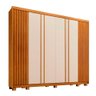 Guarda Roupa Casal Ripado 6 Portas 6 Gavetas Arezzo Benetil Cinamomo/off White - 1
