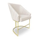 Ver imagem 2 de Kit 4 Luxo Alana Linho Bege Base Ferro Dourado - Pallazio