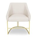 Ver imagem 4 de Kit 4 Luxo Alana Linho Bege Base Ferro Dourado - Pallazio