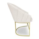 Ver imagem 5 de Kit 4 Luxo Alana Linho Bege Base Ferro Dourado - Pallazio
