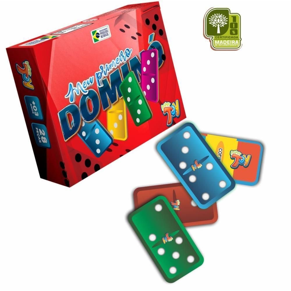Domino Classico Colorido Mdf 28pcs | MadeiraMadeira