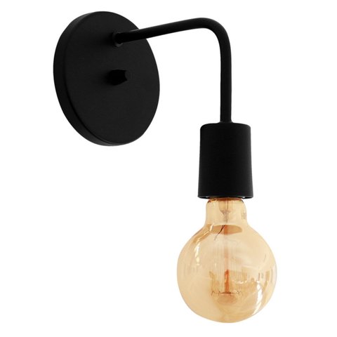 Luminária De Parede Abajur Arandela De Parede Vintage Retro - Preta