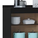 Ver imagem 6 de Armário Aéreo e Balcão de Cozinha 120cm com Tampo Classic P11 Preto - Mpozenato