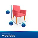 Ver imagem 7 de Kit 2 Poltronas Cadeira para Sala Confortável e Minimalista em Suede