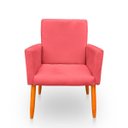 Ver imagem 4 de Kit 2 Poltronas Cadeira para Sala Confortável e Minimalista em Suede