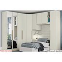 Ver imagem 2 de Quarto Casal Modulado Seletto 6 Peças (1 Armário Aéreo + 4 Guarda Roupas + 1 Complemento) Qcm70