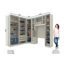 Ver imagem 4 de Quarto Casal Modulado Seletto 6 Peças (1 Armário Aéreo + 4 Guarda Roupas + 1 Complemento) Qcm70