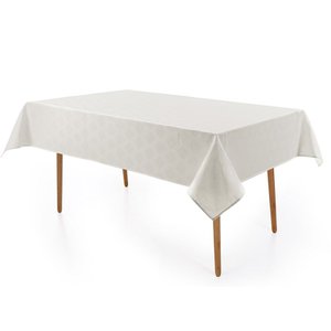 Toalha de Mesa Retangular 6 Lugares Sempre Limpa Zattar Branca Karsten