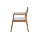 Ver imagem 5 de Poltrona Garden Madeira Maciça Assento Estofado Encosto Trançado Corda - Natural Acquablock Bege