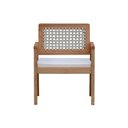 Ver imagem 4 de Poltrona Garden Madeira Maciça Assento Estofado Encosto Trançado Corda - Natural Acquablock Bege