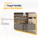 Ver imagem 3 de Banqueta Quadrada Preta para Balcão Ilha Cozinha Gourmet Bancada Piscina Bares Àrea de Lazer