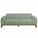 Ver imagem 3 de Sofá Molino 3 Lugares 180cm Pés Madeira Castanho Bouclé Verde Claro - Nexta Casa
