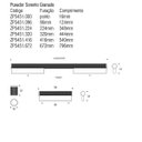 Ver imagem 3 de Puxador de Gaveta Sobrepor Zen Sorento Granado - Dourado Fosco - 416 mm