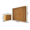 Ver imagem 4 de Guarda-roupa Casal Alento 7 Portas 9 Gavetas Cinamomo - Panorama Móveis