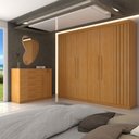 Ver imagem 1 de Guarda-roupa Casal Alento 7 Portas 9 Gavetas Cinamomo - Panorama Móveis