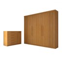 Ver imagem 3 de Guarda-roupa Casal Alento 7 Portas 9 Gavetas Cinamomo - Panorama Móveis