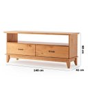 Ver imagem 4 de Kit Rack para TV de até 55" e Aparador 100% Madeira Bella Carvalho