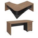 Ver imagem 1 de Conjunto Escritório: Mesa Diretor Ld 6128 + Mesa 6126