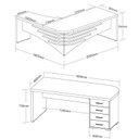 Ver imagem 3 de Conjunto Escritório: Mesa Diretor Ld 6128 + Mesa 6126