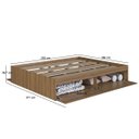 Ver imagem 4 de Cama Queen 162cm X 202cm Compartimento C/ Portas Basculantes Cor:mel