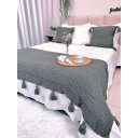Ver imagem 1 de Kit Peseira Tricot Pompom Cinza C/2capas