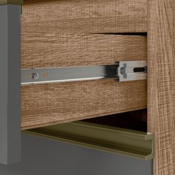 Cozinha Modulada 10 Peças Em MDF Kali Premium CJ10 Carvalho Rust Chumbo Nicioli - 6 Cozinha Modulada 10 Peças Em MDF Kali Premium CJ10 Carvalho Rust Chumbo Nicioli - 6