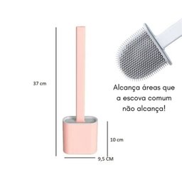 Limpador Vaso Sanitário - Silicone com Suporte:branco - 4