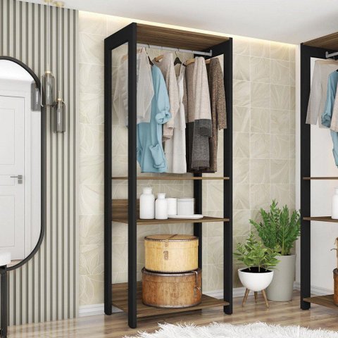 Guarda Roupa Roupeiro Closet Aberto Organizador Sky Caemmun