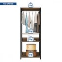Ver imagem 7 de Guarda Roupa Roupeiro Closet Aberto Organizador Sky Caemmun