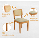 Ver imagem 3 de Mesa Alegra 4 Cadeiras Jade 1,20m Linho Bege Jcm - Cinamomo