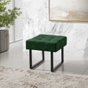 Ver imagem 1 de Banqueta Pés de Ferro Sala Quarto Moderna Luxo - Verde