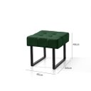 Ver imagem 3 de Banqueta Pés de Ferro Sala Quarto Moderna Luxo - Verde